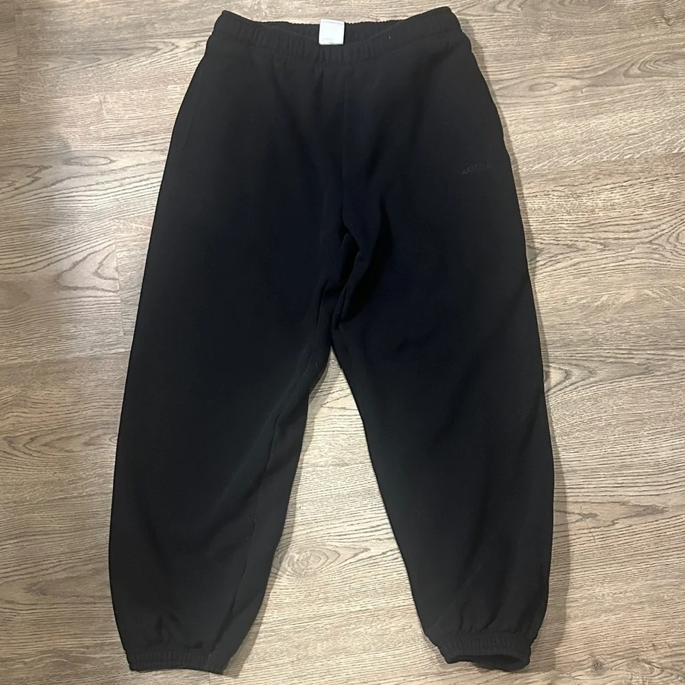 Aritzia Sweatfleece Megafit Black Jogger Sweatpants - Picture 1 of 6